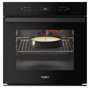 Įmontuojama orkaitė Whirlpool, 73 L, pirolizė, juoda