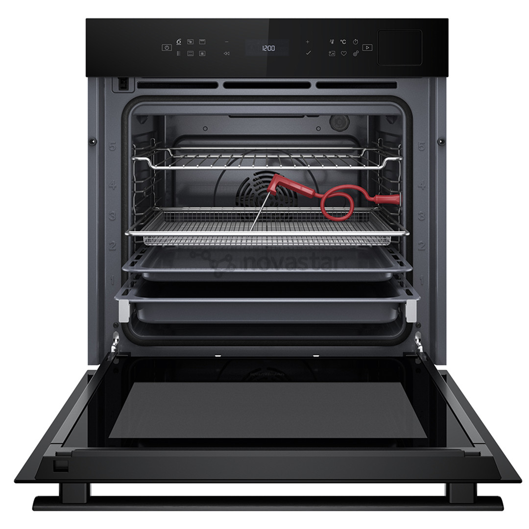 Įmontuojama orkaitė Whirlpool, 73 L, pirolizė, juoda