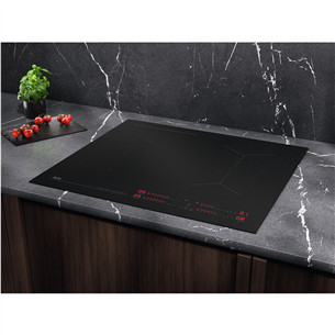 AEG 7000 Series SaphirMatt® Hob2Hood, plotis 58 cm, berėmė, juoda - Įmontuojama indukcinė kaitlentė