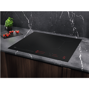 AEG 7000 Series SaphirMatt® Hob2Hood, plotis 58 cm, be rėmelio, juoda - Įmontuojama kaitlentė