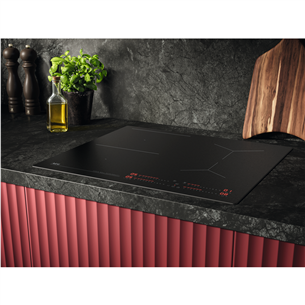 AEG 7000 Series SaphirMatt® Hob2Hood, plotis 58 cm, be rėmelio, juoda - Įmontuojama kaitlentė