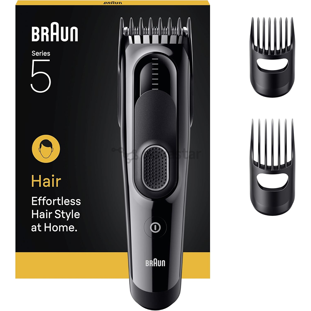 Plaukų kirpimo mašinėlė Braun Hair Clipper Series 5, juoda