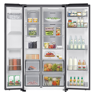 Šaldytuvas Samsung Bespoke AI, NoFrost, 640 L, aukštis 179 cm, juodas