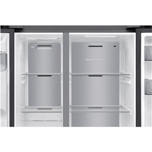 Šaldytuvas Samsung Bespoke AI, NoFrost, 640 L, aukštis 179 cm, juodas