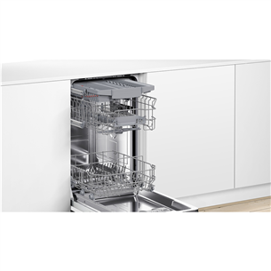 Įmontuojama indaplovė Bosch, Series 4, 10 indų komplektų talpa