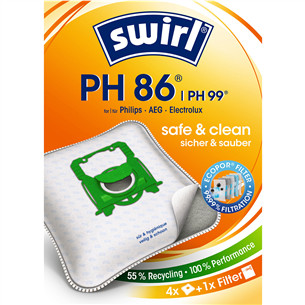 Swirl Micropor PH 86 S-bag, 4 vnt. - Dulkių maišeliai