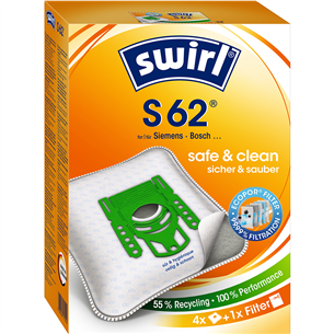 Dulkių siurblių maišeliai Swirl Micropor S 62, 4vnt S62MNEW
