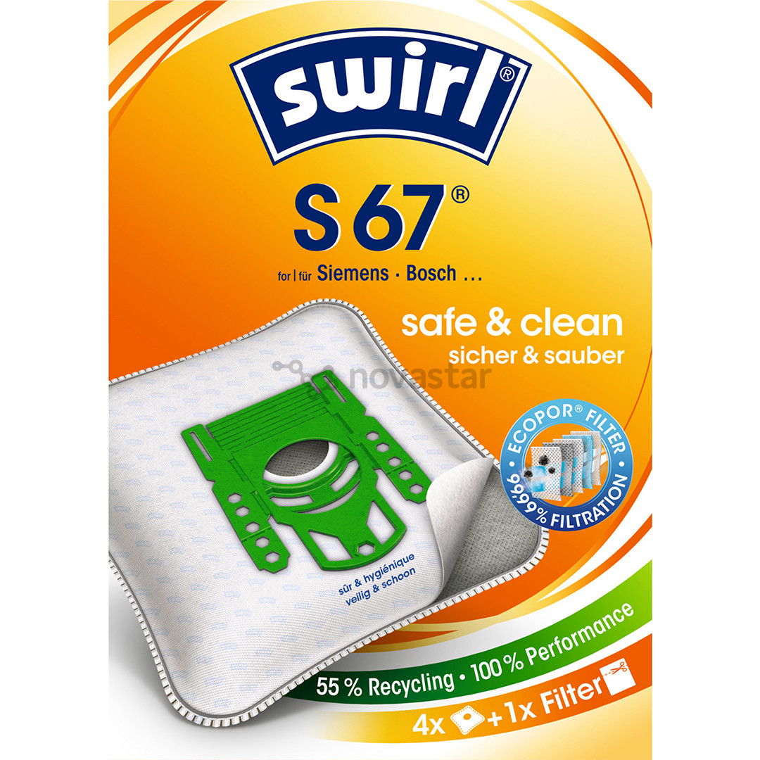 Swirl Micropor S67, 4 vnt. - Dulkių maišeliai