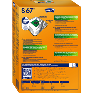 Dulkių siurblių maišeliai Swirl Micropor S67, 4vnt