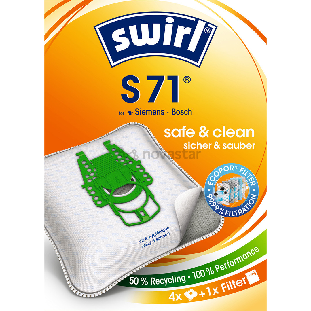 Swirl Micropor S 71, 4 vnt. - Dulkių maišeliai