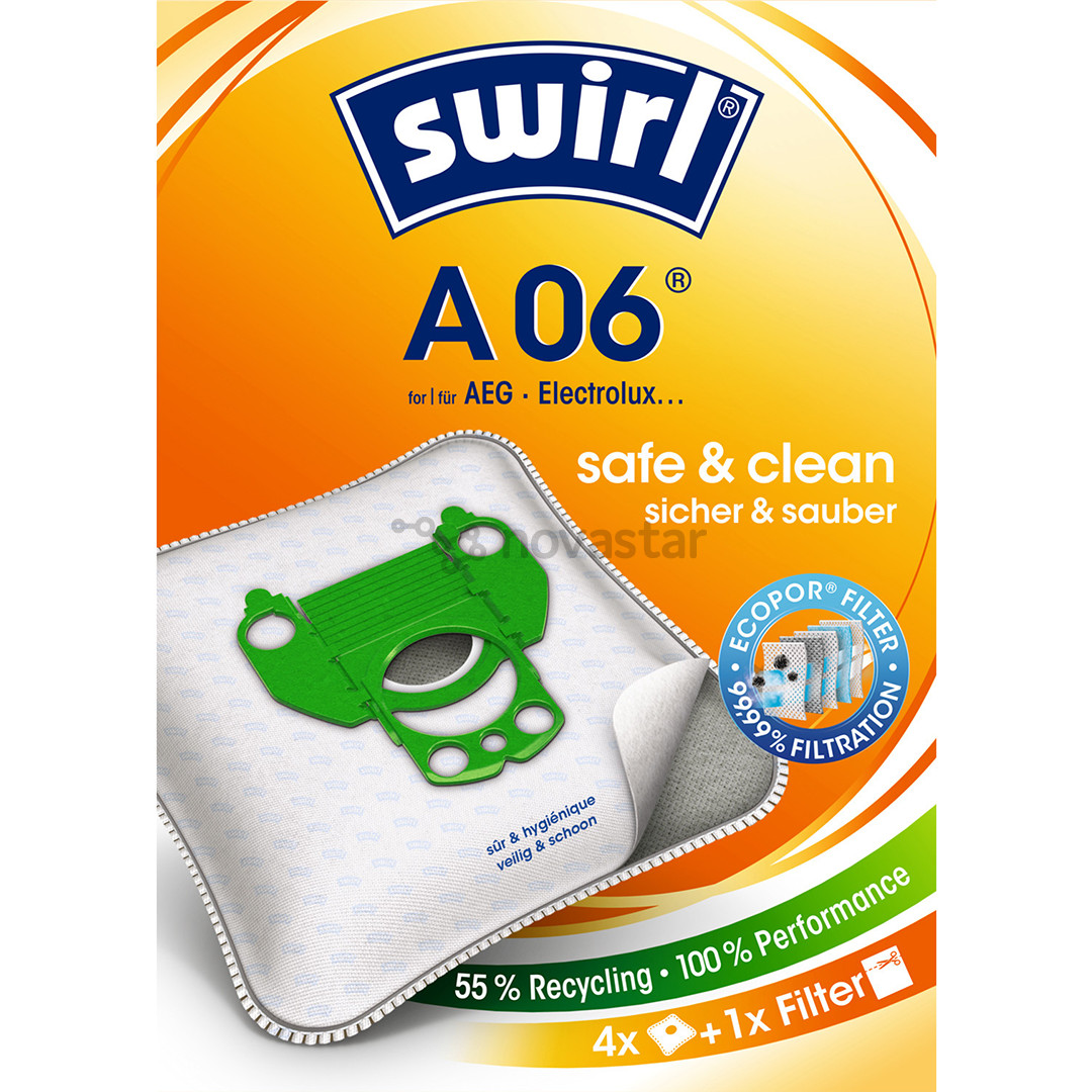 Swirl Micropor A 06, 4 vnt. - Dulkių maišeliai