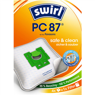 Swirl Micropor PC 87, 4 vnt. - Dulkių maišeliai