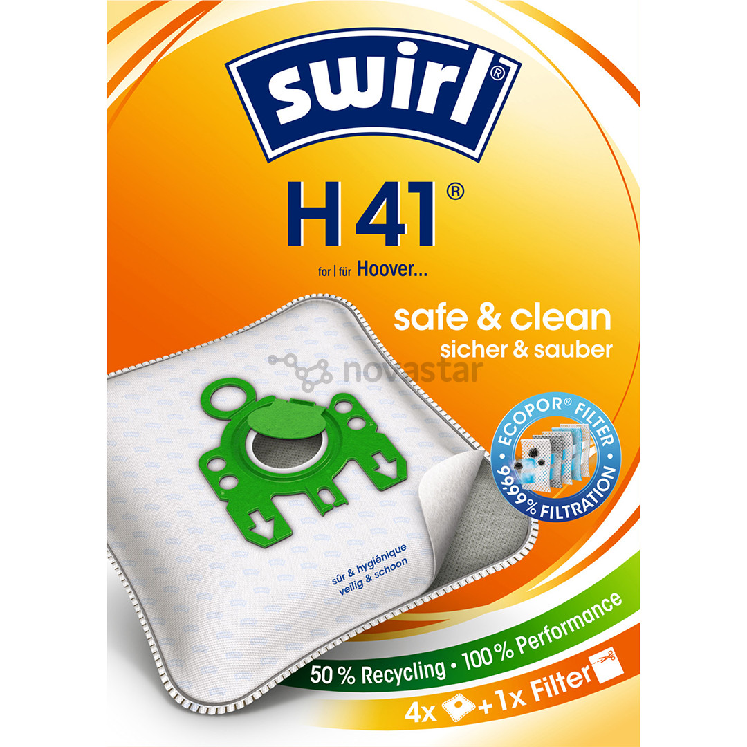 Swirl Micropor H 41, 4 vnt. - Dulkių maišeliai