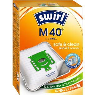 Dulkių siurblių maišeliai Swirl M 40, 4vnt M40MNEW