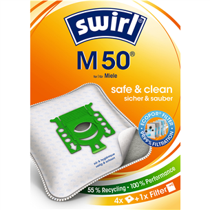 Dulkių siurblių maišeliai Swirl M 50, 4vnt