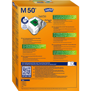Dulkių siurblių maišeliai Swirl M 50, 4vnt
