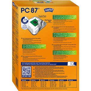 Dulkių siurblių maišeliai Swirl Micropor PC 87, 4vnt