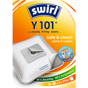 Dulkių siurblių maišeliai Swirl Micropor Y 101, 4vnt Y101MNEW