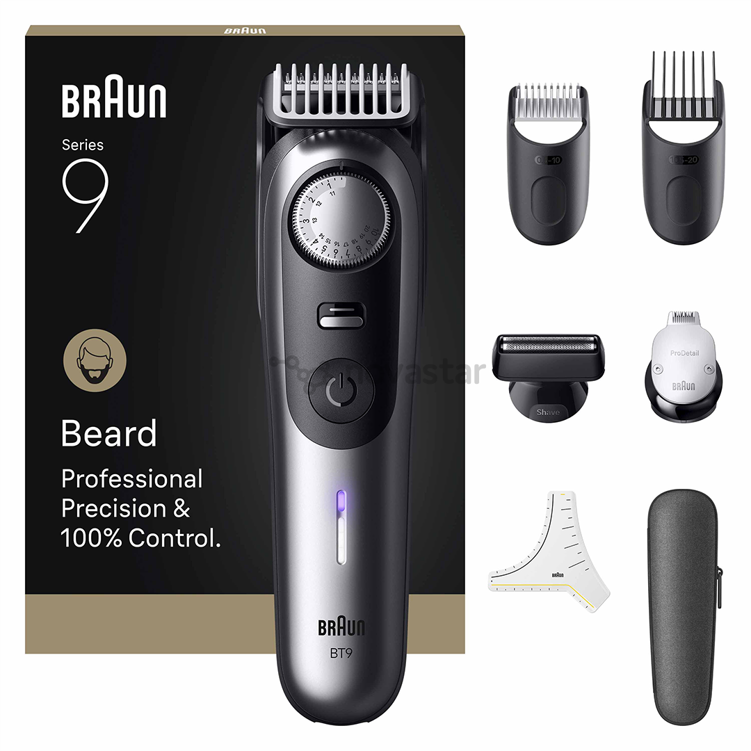 Barzdaskutė Braun Series 9, pilka/juoda