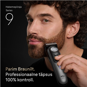 Barzdaskutė Braun Series 9, pilka/juoda