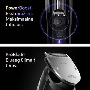 Braun Series 9, серый/черный - Триммер для бороды