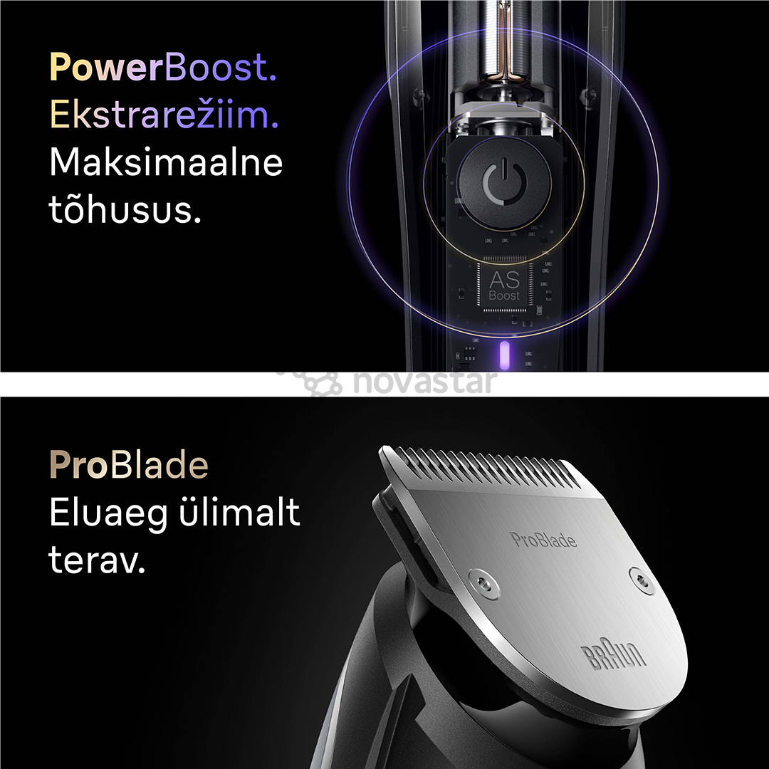 Barzdaskutė Braun Series 9, pilka/juoda
