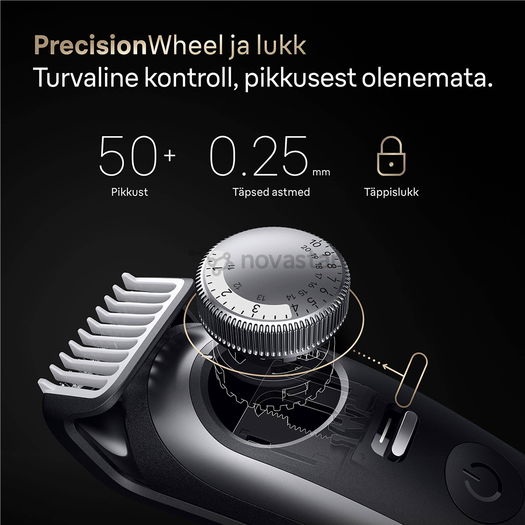 Braun Series 9, серый/черный - Триммер для бороды