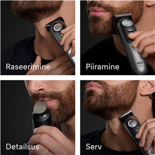 Barzdaskutė Braun Series 9, pilka/juoda