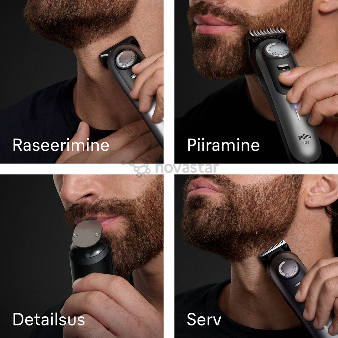 Barzdaskutė Braun Series 9, pilka/juoda