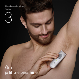 Kūno skustuvas Braun Series 3, baltas
