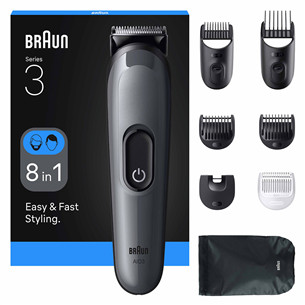 Braun Series 3, 8 в 1, темно-серый - Мультитриммер AIO3540