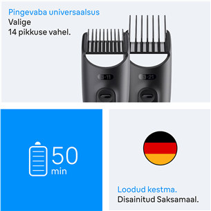 Plaukų kirpimo mašinėlė Braun Series 3, 8-in-1, tamsiai pilka