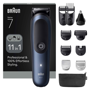 Plaukų kirpimo mašinėlė Braun Series 7, 11-in-1, tamsiai mėlyna AIO7540