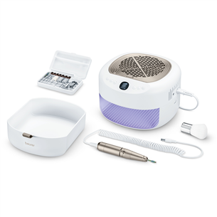 Manikiūro/pedikiūro rinkinys Beurer StudioNails Pro, 3-in-1, baltas MP200