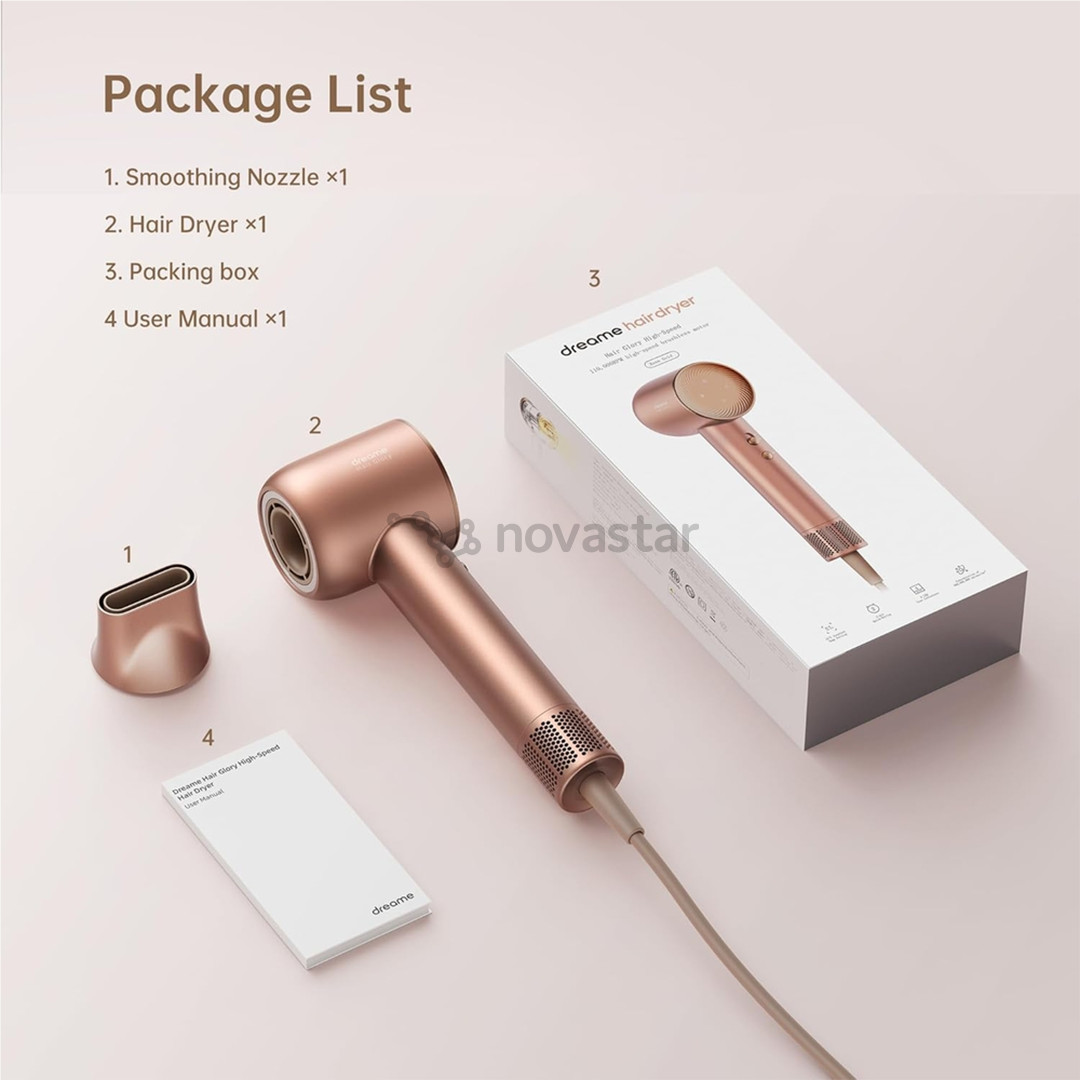 Dreame Hair Glory, розовое золото – Фен
