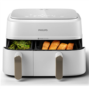 Philips 3000 Series Dual Basket Airfryer, 9 L, 2750 W, white - Airfryer
