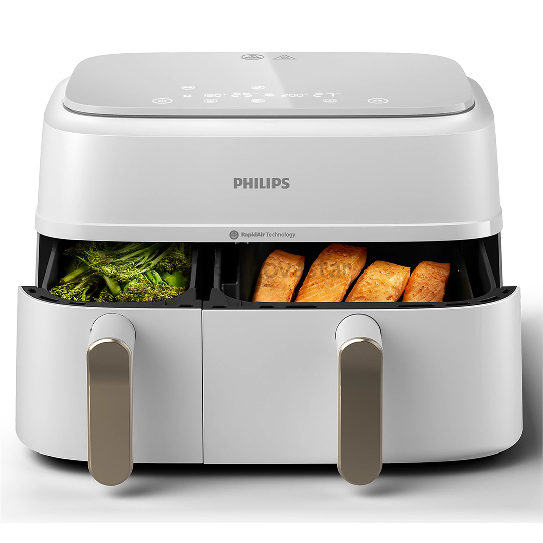 Philips 3000 Series Dual Basket Airfryer, 9 L, 2750 W, white - Airfryer