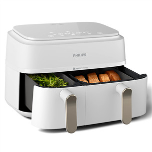 Philips 3000 Series Dual Basket Airfryer, 9 L, 2750 W, white - Airfryer