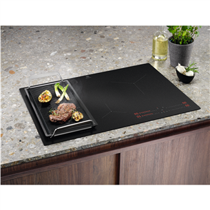 Electrolux 800 Series SaphirMatt, width 77 cm, frameless, black - Built-in induction hob
