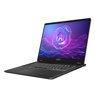 Nešiojamasis kompiuteris MSI Prestige 16 AI+ EVO, 16'', UHD+, OLED, Ultra 9, 32 GB, 1 TB, ENG, tamsiai pilkas