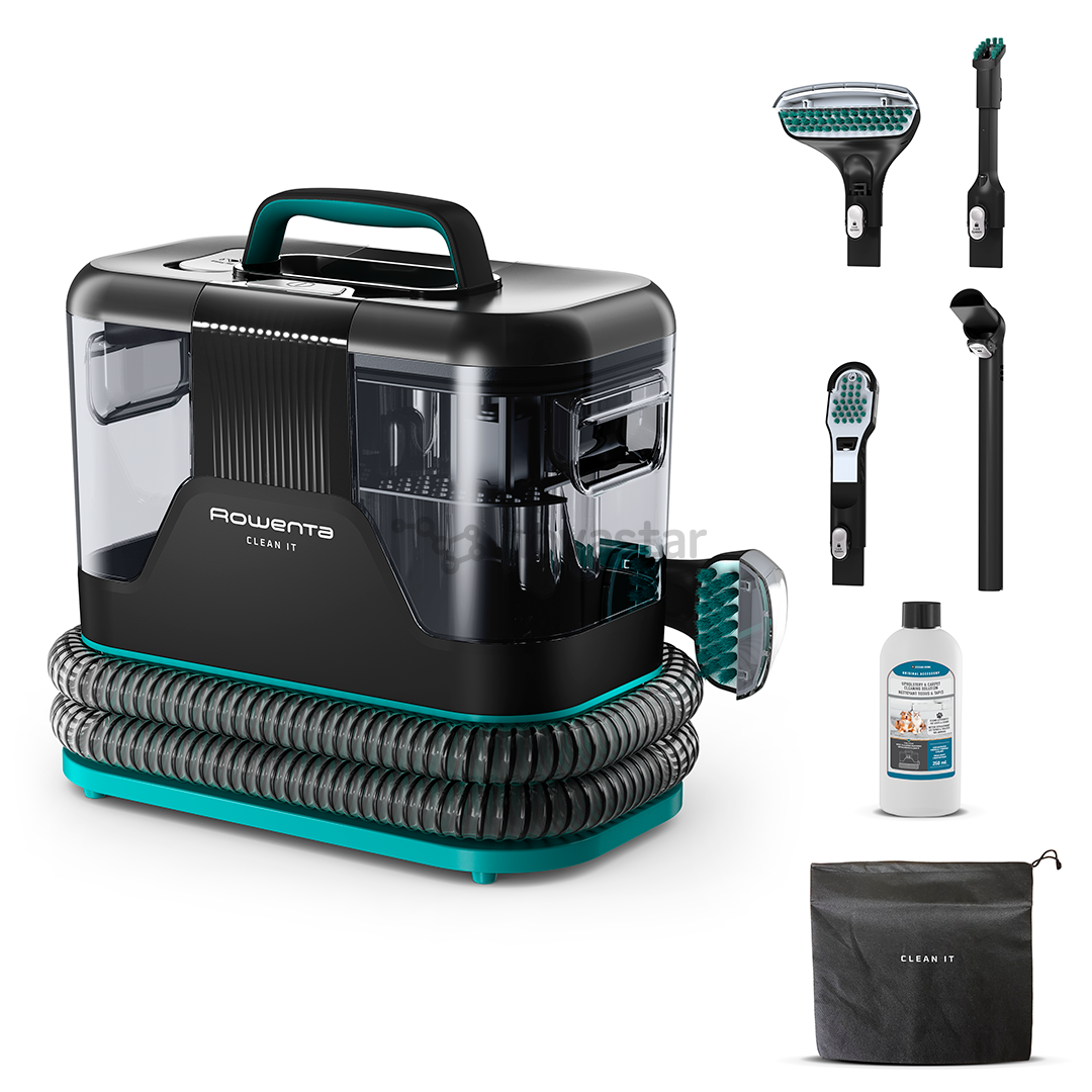 Rowenta Clean It, black/green - Carpet cleaner