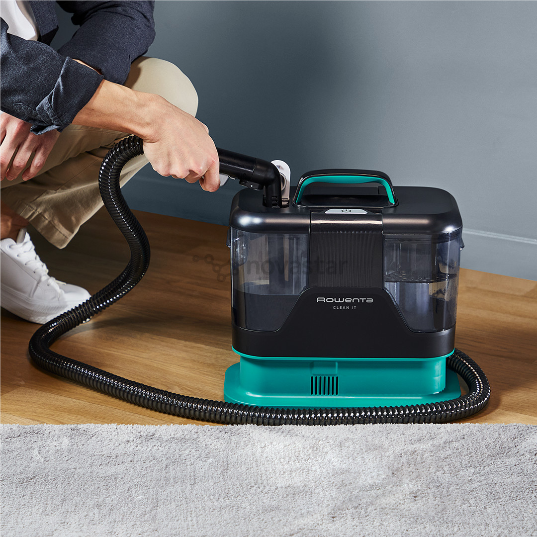 Kilimų ir apmušalų valymo įrenginys Rowenta Clean It, juodas/žalias