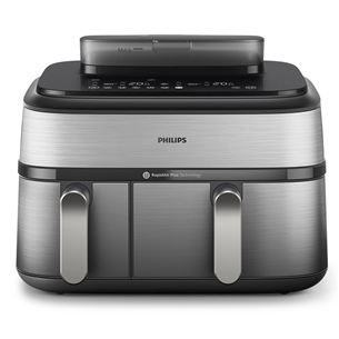 Philips 5000 Series Dual Basket Airfryer, 9 L, 2750 W, silver - Air fryer