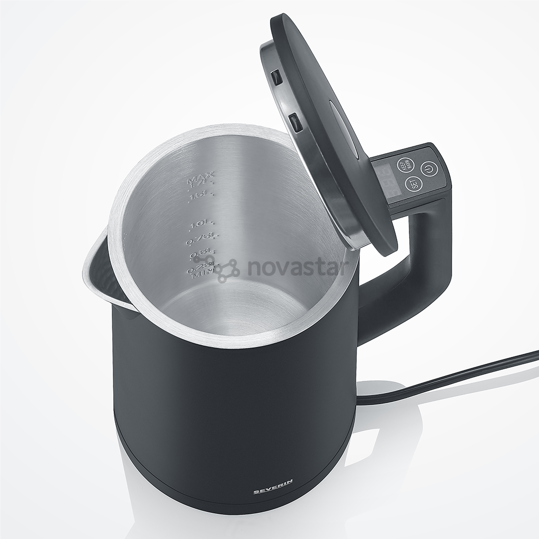 Virdulys Severin, reguliuojama temperatūra, 1.7 L, 2200 W, juodas