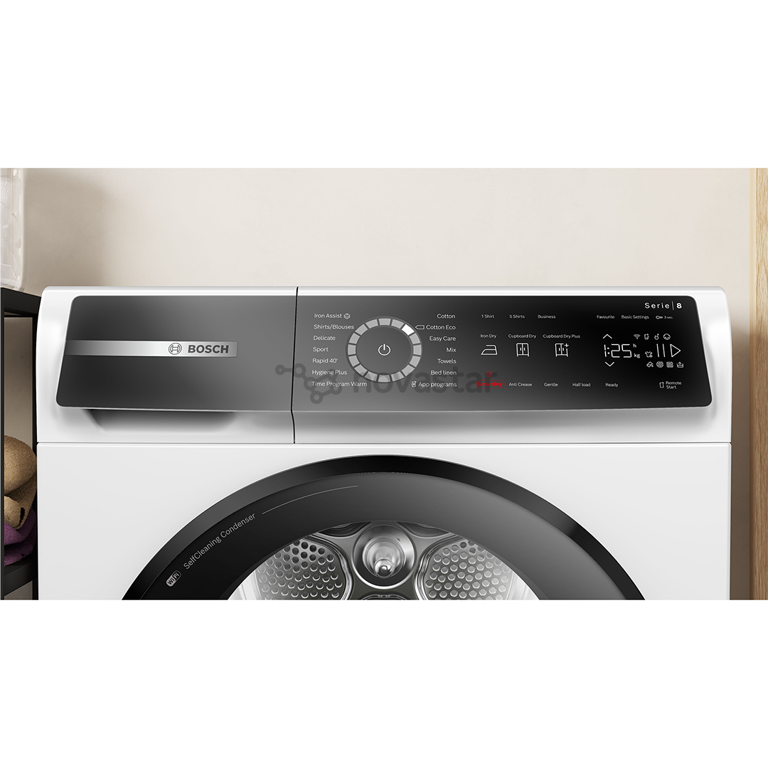 Bosch Series 8, 9 kg, depth 61.3 cm - Clothes dryer