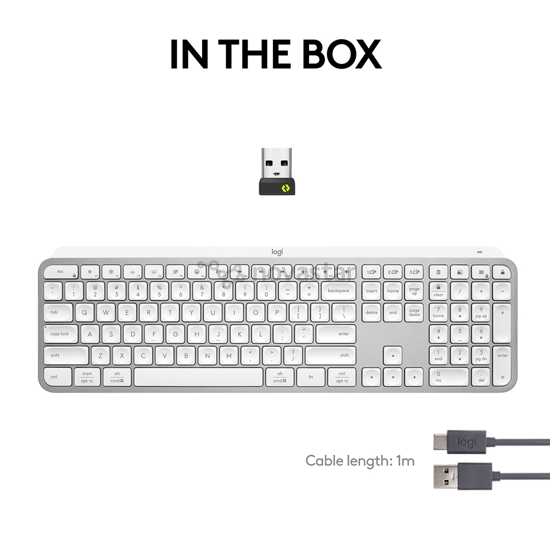 Logitech MX Keys S, US, gray - Wireless keyboard - Open package