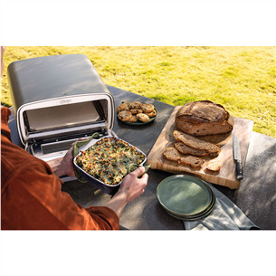 Elektrinė lauko krosnelė ir karšto oro gruzdintuvė Ninja Artisan, pilka