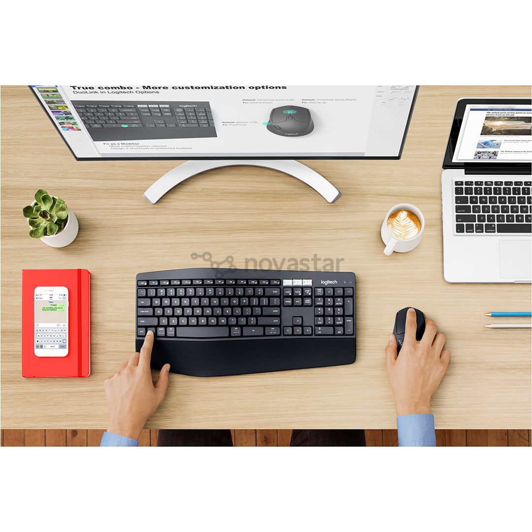 Logitech MK850, SWE, black - Wireless Desktop - Open package