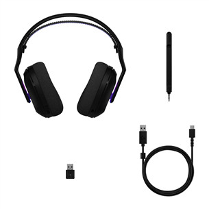 Belaidės ausinės Logitech G522 Lightspeed, juodos