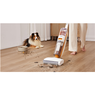 Belaidis plaunantis siurblys Tinceo iFLOOR Y2 Plus, Wet & Dry, baltas/oranžinis